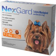 Antipulgas e Carrapatos NexGard 28,3 mg para Cães de 2 a 4 Kg