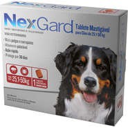 Antipulgas e Carrapatos NexGard 28,3 mg para Cães de 25,1 a 50 Kg