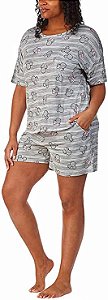 Disney Womens Short Pajama Set with Pockets