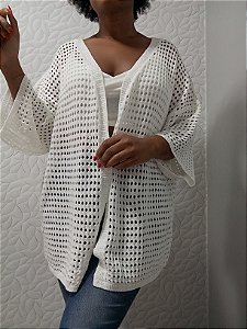 Kimono tricô branco