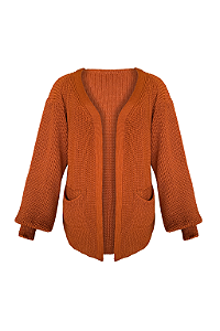 Casaco Tricot Terracota