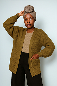 Casaco Tricot Mocha Mousse