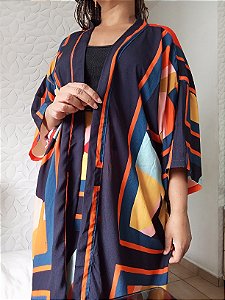 Kimono Oversized Costela de Cor