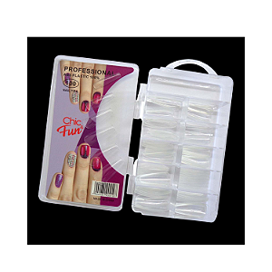 Unha Postiça Bailarina Transparente Chic & Fun - 100 Unidades