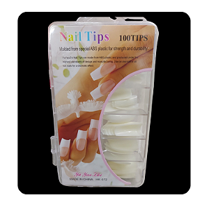 Tips Sorriso para Alongamento Leitosa 100 Unidades