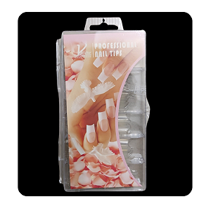 Tips Transparente para Alongamento de Unhas Curvatura C 120 Unidades