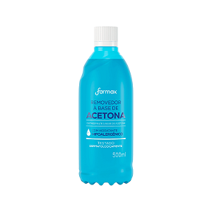 Removedor de Esmalte com Acetona e Hidratante Farmax 500ml