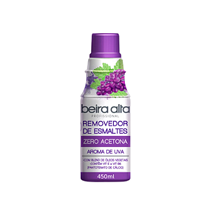 Removedor Acetona com Hidratante Aroma de Uva Beira Alta 450ml