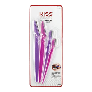 Navalha para Sobrancelhas Longa Kiss Descartável Combo