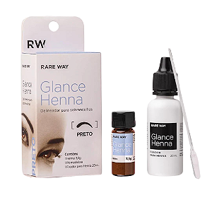Kit Henna Glance Preto 3,5g + Fixador