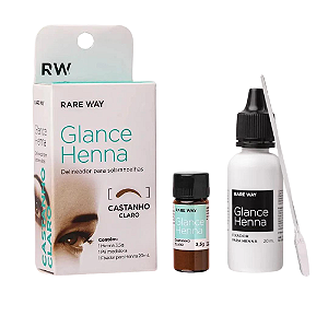 Kit Henna Glance Castanho Claro 3,5g + Fixador
