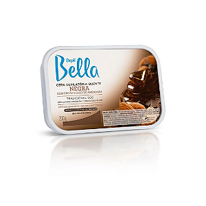 Cera Quente Depilatória Barra Negra Amêndoas e Cacau Depil Bella 250g