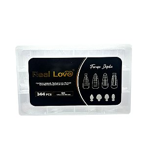 Molde F1 Real Love 144pçs 96 Folhas de Silicone Forma Dupla Amendoado Bailarina Stiletto Quadrada