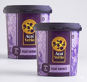 AÇAÍ VERÃO - ORIGINAL - KIT 3 POTES - 1 LITRO cada