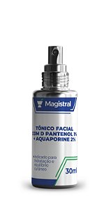 Tônico Facial + D Pantenol 1% + Aquaporine 2% + Ácido Hialurônico 5% - 30mL (FRASCO ALUMÍNIO)