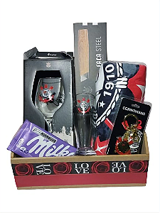 Cesta Paixão de Torcedor Kit Presente Oficial Time Corinthians