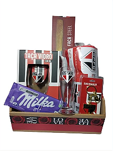 Cesta Paixão de Torcedor Kit Presente Oficial Time São Paulo