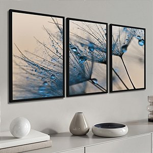 Quadros Decoração Flores Dente De Leão Azul