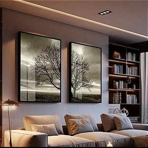 Quadro Paisagem Árvore Galhos