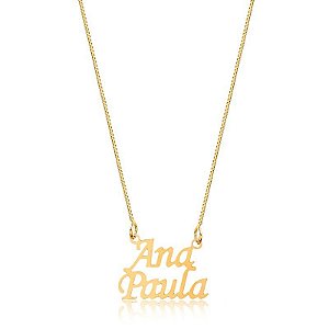 Colar Personalizado Nome Composto (2 nomes).