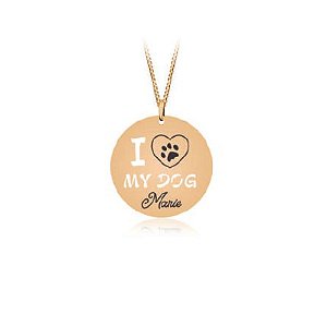 Colar Personalizado "I love my Dog".
