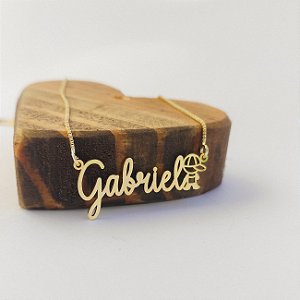 Colar Personalizado Nome e pingente de filho (a).