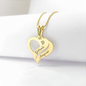 Colar Personalizado Coração (Até 2 nomes).