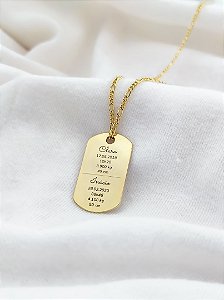 Colar Personalizado Dados de nascimento.
