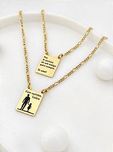 Colar Personalizado Escapulário Pai e Filho(a).