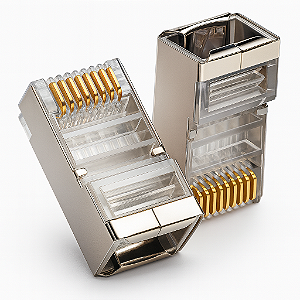 Conector Rj45 Macho Blindado Cat6