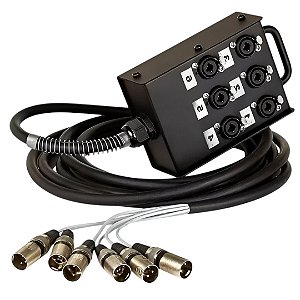 Medusa Com Multicabos 6 Vias Conectores Combo - 45 Metros