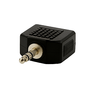 Adaptador P2 Estéreo Macho para 2 P2 Fêmea
