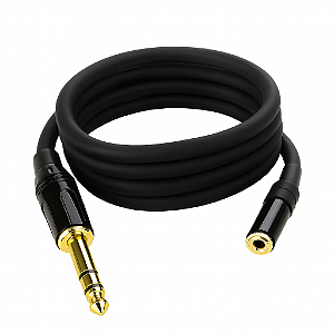 Cabo Adaptador P10 Estéreo Para P2 Femea - 50 Cm