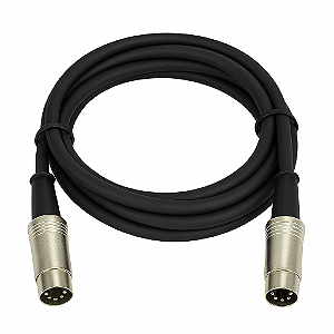 Cabo Midi - Din 5pinos Profissional Pontas Metálicas - 1 Metro