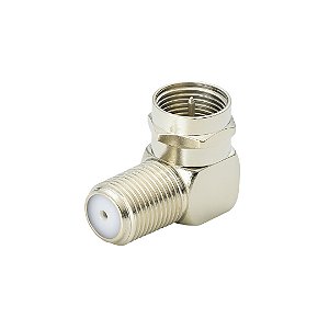 Kit Com 10 - Adaptador Coaxial Para Fêmea Coaxial - 90 Graus