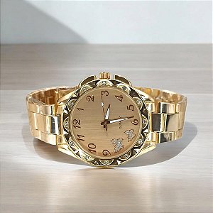 Relógio Rose com strass Resistente a Água BCR112