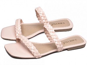 Sandália Rasteira Torricella em Verniz Rosa BC1000-11C