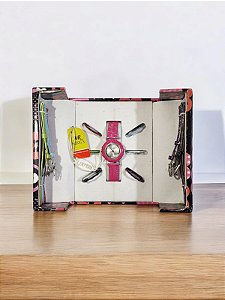 RELOGIO FEMININO KIT DE PULSO EM COURINO PEQ BCKTP0701C C/ 6 PULSEIRAS