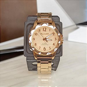 RELOGIO FEMININO ROSE AÇO PALLYJANE BCR120
