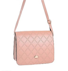 Bolsa Transversal Feminina Com Detalhe Dourado ROSA / U YC243 BCB258