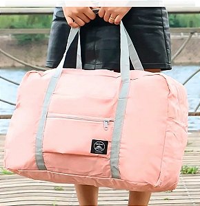 Mala Bolsa Sacola de Mão Impermeável Unissex Rosa.