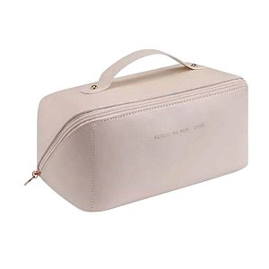 Necessaire Organizadora Grande Para Viagem Bolsa De Cosméticos U / AREIA