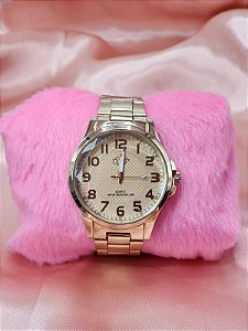 RELOGIO FEMININO ROSE  COM FUNDO ROSE BCR127