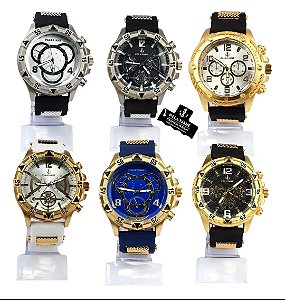 Relógio Digital Masculino Correia De Silicone Branco BCRM117