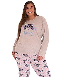 Pijama de gato em malha