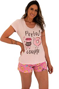 Pijama feminino curto donut