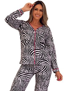 Pijama aberto zebra