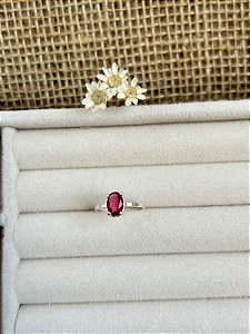 ANEL FALANGE TURMALINA ROSA PRATA 925
