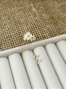 BRINCO PIERCING ZIRCÔNIA BOLA PRATA 925