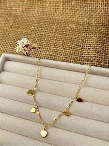 PULSEIRA CORAÇÃO BANHADA A OURO